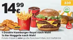 McDonald’s 1 Double Hamburger Royal nach Wahl 1x 6er Nuggets nach Wahl Angebot