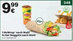 McDonald’s 1 McWrap nach Wahl 1x 6er Nuggets nach Wahl Angebot