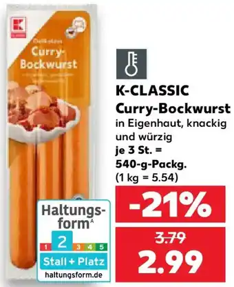 Kaufland K-CLASSIC Curry-Bockwurst Angebot