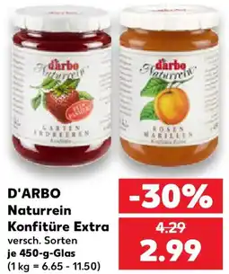 Kaufland D'ARBO Naturrein Konfitüre Extra Angebot