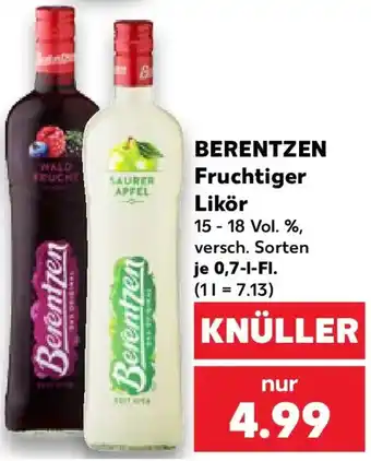 Kaufland BERENTZEN Fruchtiger Likör Angebot
