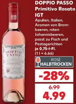 Kaufland DOPPIO PASSO Primitivo Rosato IGT Angebot
