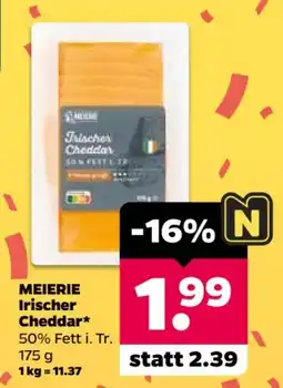 Netto MEIERIE Irischer Cheddar Angebot