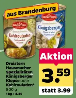 Netto Dreistern Königsberger Klopfse oder Kohlrouladen Angebot