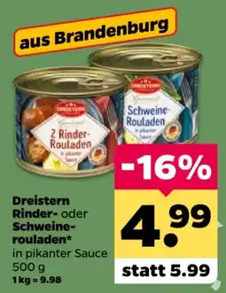Netto Dreistern Rinder- oder Schweine-rouladen Angebot