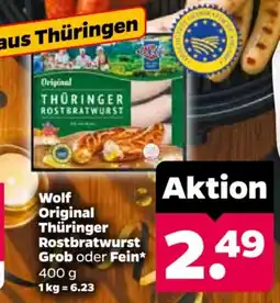 Netto Wolf Original Thüringer Rostbratwurst Grob oder Fein Angebot
