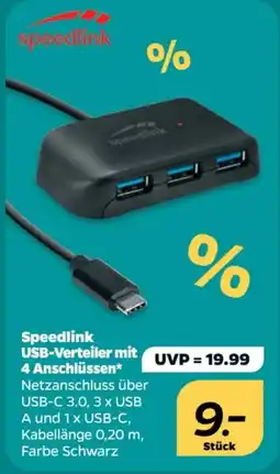 Netto Speedlink USB-Verteiler mit 4 Anschlüssen Angebot