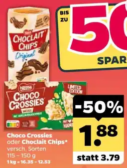 Netto Choco Crossies oder Choclaits Chips Angebot