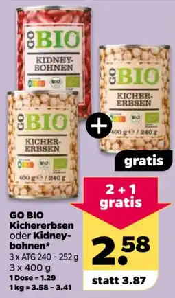 Netto GO BIO Kichererbsen oder Kidney-bohnen Angebot