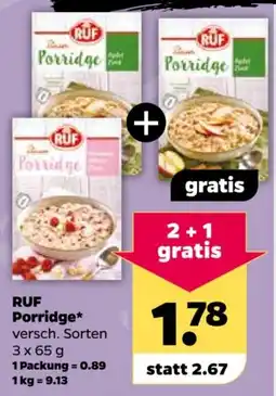 Netto RUF Porridge Angebot