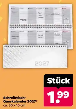 Netto Schreibtisch-Querkalender 2027 Angebot