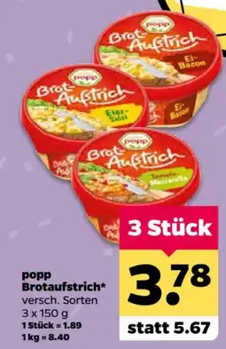 Netto popp Brotaufstrich Angebot