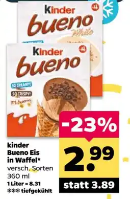 Netto Kinder Bueno Eis in Waffel Angebot
