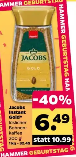 Netto Jacobs Instant Gold* löslicher Bohnenkaffee Angebot