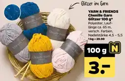 Netto YARN & FRIENDS Chenille Garn Glitzer Angebot