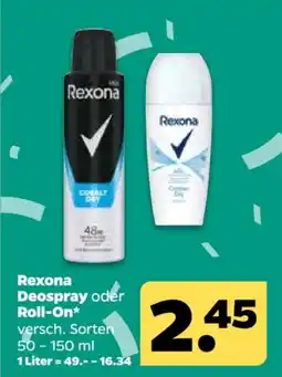Netto Rexona Deospray oder Roll-On* Angebot