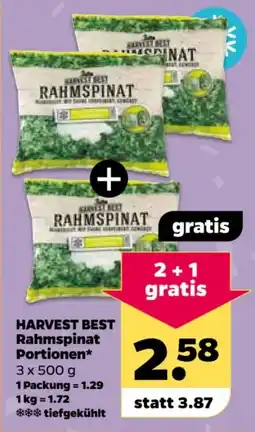 Netto HARVEST BEST Rahmspinat Angebot