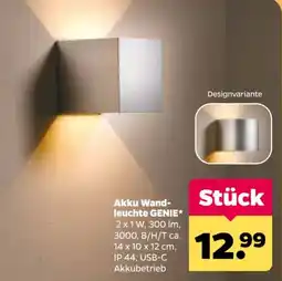 Netto Akku Wand-leuchte GENIE* Angebot