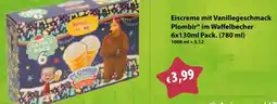 Mix Markt Eiscreme mit Vanillegeschmack Plombir im Waffelbecher Angebot