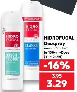 Kaufland HIDROFUGAL Deospray Angebot
