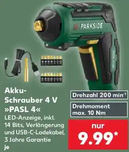 Kaufland Akku-Schrauber 4 V PASL 4 Angebot
