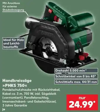 Kaufland Handkreissäge PHKS 750 Angebot