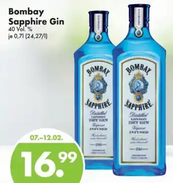 Trink und Spare Bombay Sapphire Gin je 0.7l Angebot