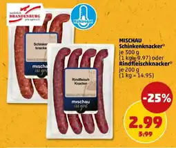 PENNY Mischau Schinkenknacker oder Rindfleischknacker Angebot