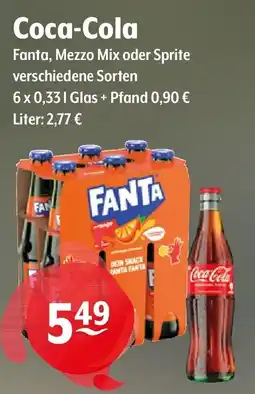 Getränke Hoffmann Coca-Cola Fanta, Mezzo Mix oder Sprite Angebot