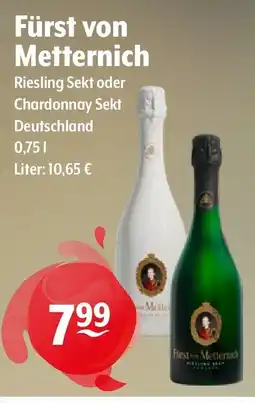 Getränke Hoffmann Fürst von Metternich Riesling Sekt oder Chardonnay Sekt Deutschland Angebot