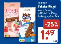 Aldi Süd Choceur Schoko-Milch Riegel Angebot