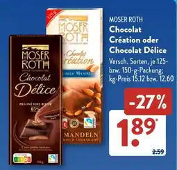 Aldi Süd MOSER ROTH Chocolat Délice Angebot