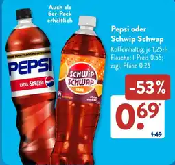 Aldi Süd Pepsi oder Schwip Schwap Angebot