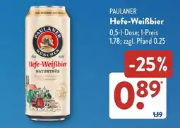 Aldi Süd PAULANER Hefe-Weißbier Angebot