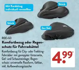 Aldi Süd RIDE+GO Komfortbezug oder Regenschutz für Fahrradsättel Angebot