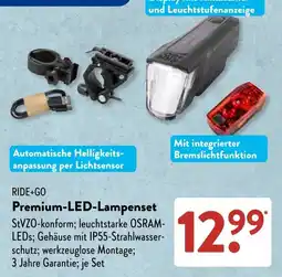 Aldi Süd RIDE+GO Premium-LED-Lampenset Angebot