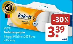 Aldi Süd KOKETT Toilettenpapier Angebot