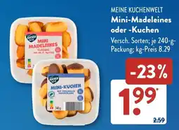Aldi Süd MEINE KUCHENWELT Mini-Madeleines oder -Kuchen Angebot