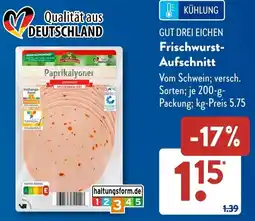 Aldi Süd GUT DREI EICHEN Frischwurst-Aufschnitt Angebot