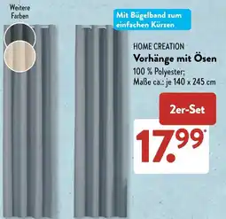 Aldi Süd HOME CREATION Vorhänge mit Ösen Angebot