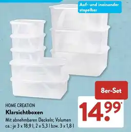 Aldi Süd HOME CREATION Klarsichtboxen Angebot