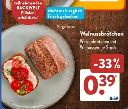 Aldi Süd Walnussbrötchen Weizenbrötchen mit Walnüssen Angebot