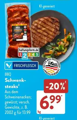 Aldi Süd BBQ Schwenksteaks Angebot