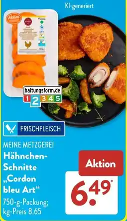 Aldi Süd Hähnchenschnitte „Cordon bleu Art“ Angebot