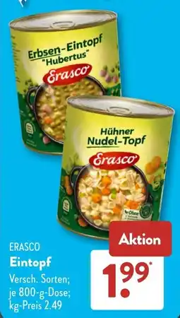 Aldi Süd ERASCO Eintopf Angebot