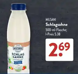 Aldi Süd MILSANI Schlagsahne Angebot