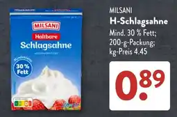 Aldi Süd MILSANI H-Schlagsahne Angebot