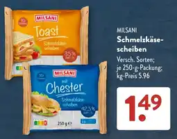 Aldi Süd MILSANI Schmelzkäsescheiben Angebot