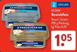 Aldi Süd MILSANI Streichfein Angebot