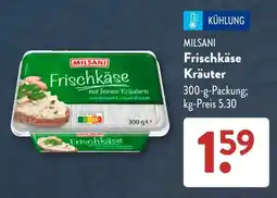 Aldi Süd MILSANI Frischkäse Kräuter Angebot